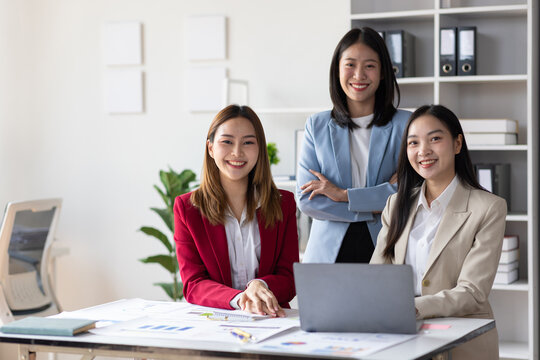 Portrait of happy colleagues and smile together in a office at their workplace. Team or collaboration, corporate workforce and excited or cheerful group of coworker faces, smiling at work.