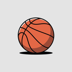 Fototapeta premium Vector illustration of an isolated orange basketball ball for sports and games