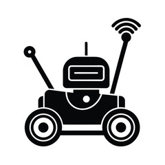 Fototapeta premium Smart Lawn Mower Robot Icon