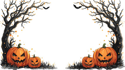 halloween pumpkin frame