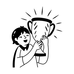 A hand drawn style icon showing award
