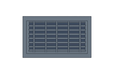 HVAC vent with adjustable louvers in a rectangular frame design