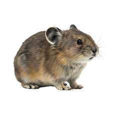 Fototapeta premium Pika Closeup Photograph of a Small Mammal on transparent background