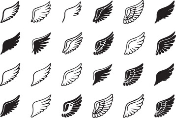 wings icon, feather illustration, wing outline art, minimal wings vector, bird wing sketch, angel wings design, feather flat icon, wings silhouette, black white wings art, wing doodle sketch, feather 