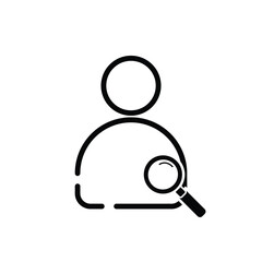 user search flat icon logo illustration vector isoalated, suitable for web design , logo , app and more