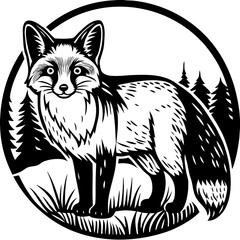 vector image of a fox