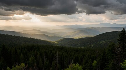 Obraz premium sunrise over the mountains