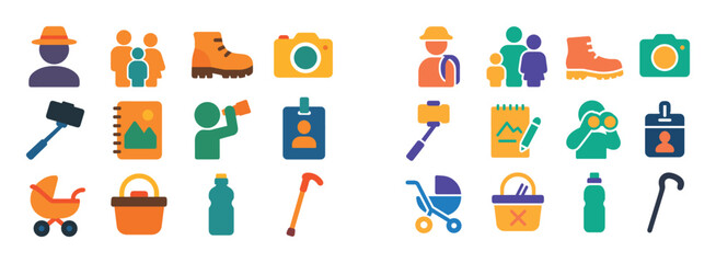 Colorful Travel Icons