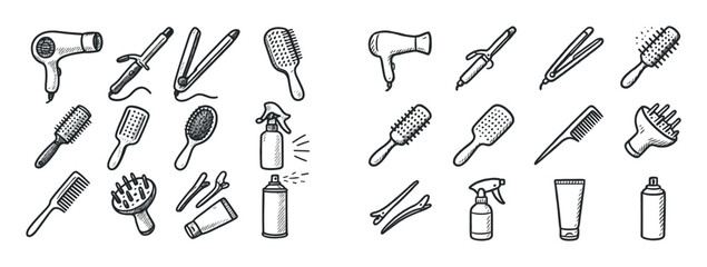 Obraz premium Hair Styling Icons