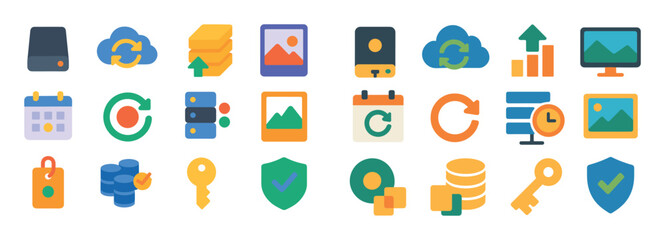 Fototapeta premium Digital Hygiene Icons