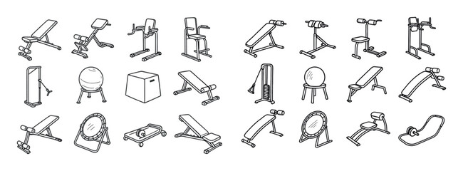 Obraz premium Core Exercise Icons