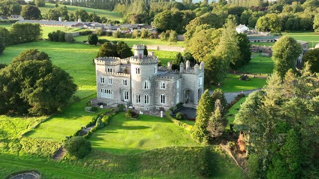 Killymoon castle in cookstown northern ireland aerial