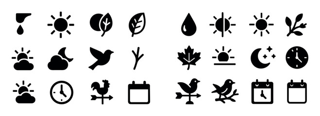 Fototapeta premium Seasonal Icon Grid