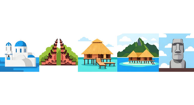 Iconic Global Landmarks A Vibrant Collection of Travel Destinations