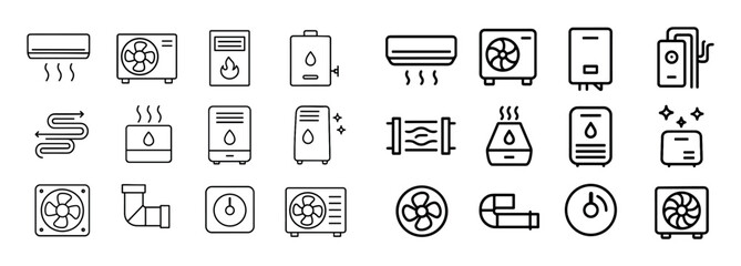 HVAC Minimalist Icon Grid
