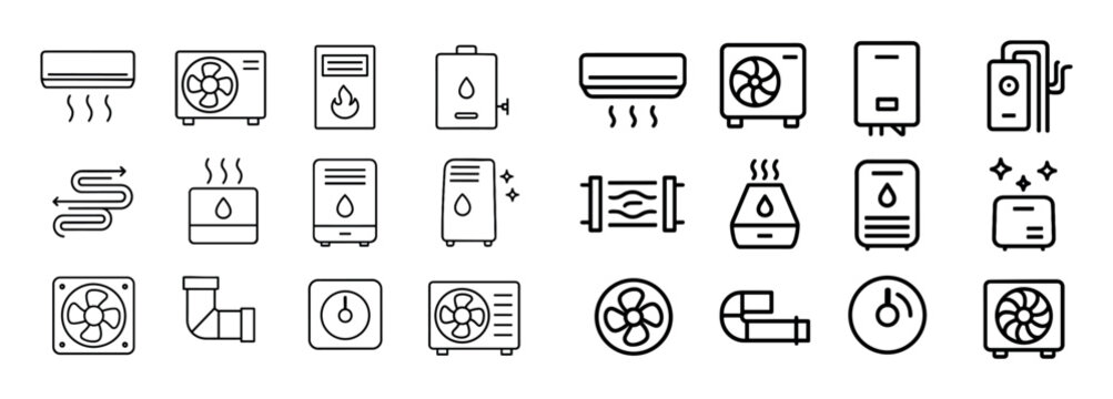 HVAC Minimalist Icon Grid