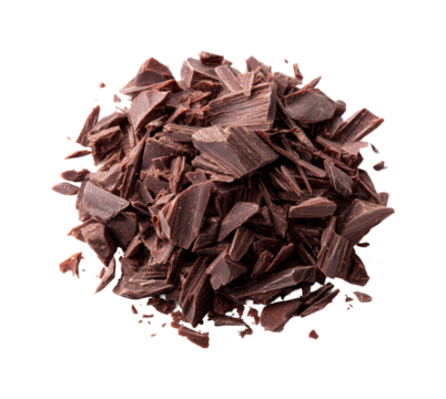 Chocolate shavings action kitchen food PNG, cut out, isolated on transparent background