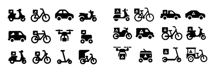 Fototapeta premium Pizza Delivery Icons