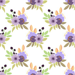 Flower vector seamless pattern illustration floral background