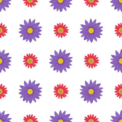 Flower vector seamless pattern illustration floral background