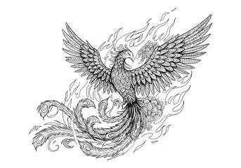 Fototapeta premium Phoenix in Flames