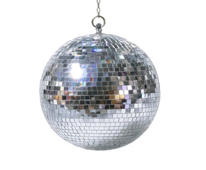 Dazzling disco ball sparkles at dance party nightclub event PNG, cut out, isolated on transparent background