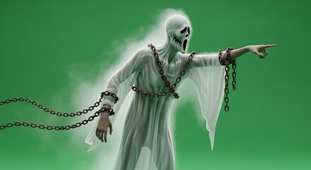 Ghost with Chains Pointing