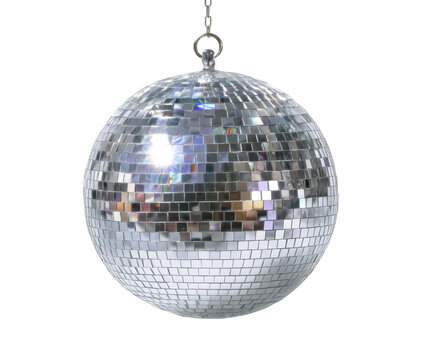 Dazzling disco ball sparkles at dance party nightclub event PNG, cut out, isolated on transparent background