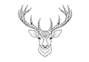 Ornate Deer Portrait