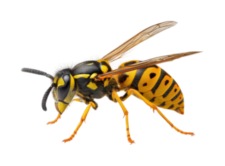 Wasp activity in nature outdoors PNG, cut out, isolated on transparent background