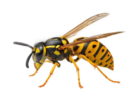 Wasp activity in nature outdoors PNG, cut out, isolated on transparent background