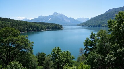 mountain lake in the mountains