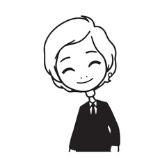 Old people black and white illustration vector image simple minimalist artwork design template
