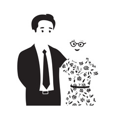 Old people black and white illustration vector image simple minimalist artwork design template
