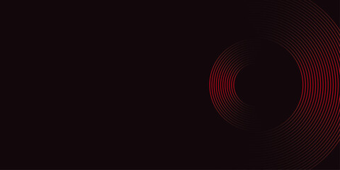 3D glowing techno abstract background overlap layer on blood red space with circle stripes decoration | Modern graphic design element future style concept for banner, flyer, card, brochure cover