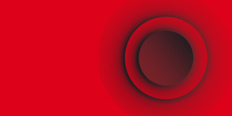 Abstract trendy gradient shapes composition elegant hipster futuristic | Modern one side 3d geometric circle shape burnt red colour background | Vector illustration