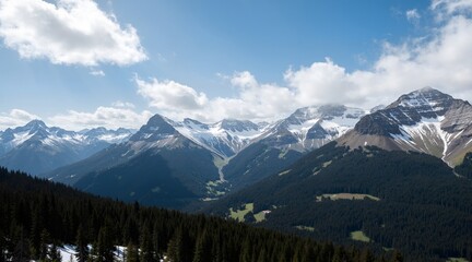 Fototapeta premium snow covered mountains in winter