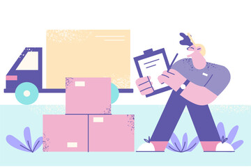 Transportation and delivery logistics concept