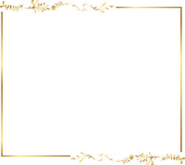 frame with leaves gold border Golden Border Warm Color Frame	
