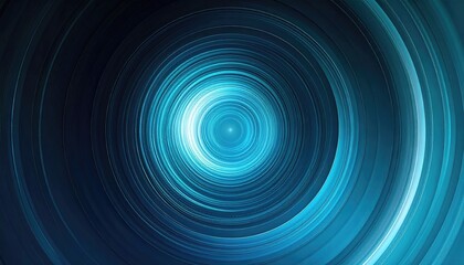 Low Opacity Circuit Trace Pattern in Light Gray Over Matte Black with Blue Glow Light and Circular Ripple Effects