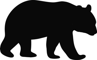 Walking Panda Silhouette Minimal Stylized Vector, Cute Wildlife Illustration