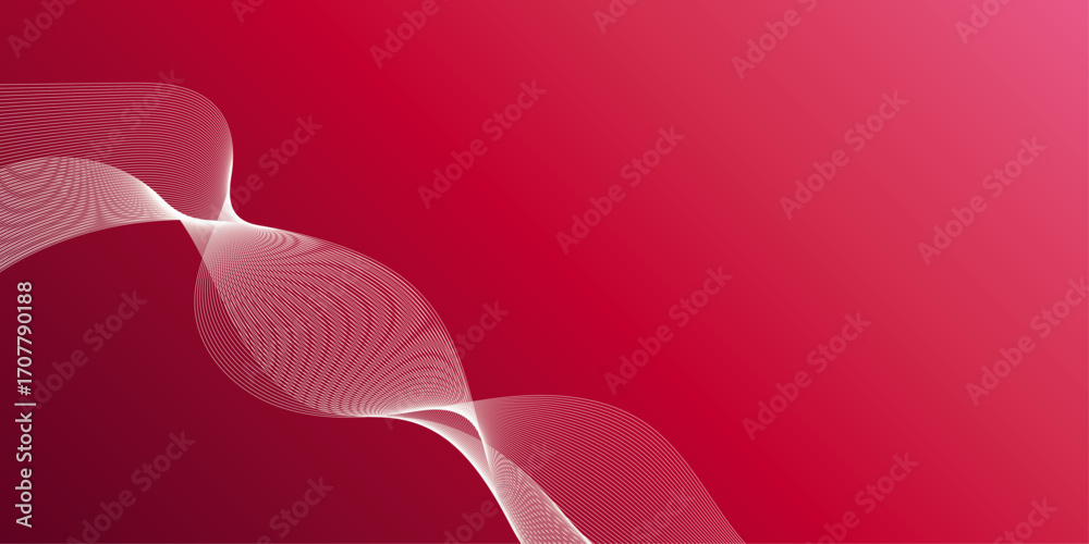 Wall mural thin line modern futuristic concept wave with gradient background | abstract background design with 
