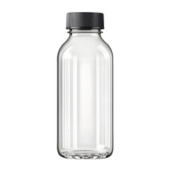 Clear Plastic Bottle Black Cap Liquid Storage Container Product Packaging