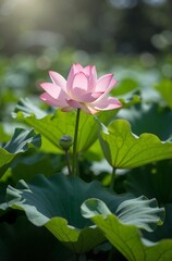 Obraz premium pink water lilies