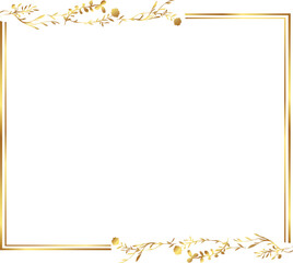 frame with leaves gold border Golden Border Warm Color Frame	
