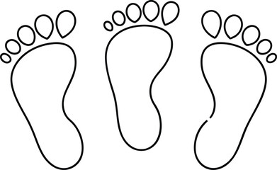 Continuous Line Drawing of Feet Vector, Feet Single Line Art Vector, One Single Line Art of Feet Illustration