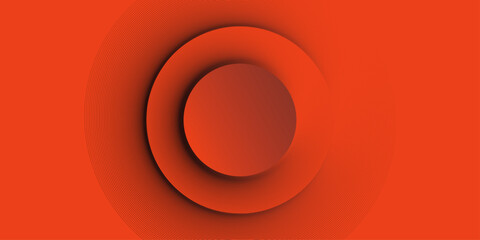 Abstract gradient background with 3d circle shape | Central circle with luxury thin stroke pattern design | Orange vector illustration for modern design