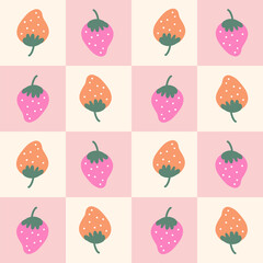 Pink and Orange Strawberry Tiles
