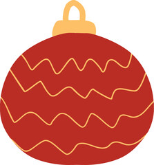 Red Christmas Tree Ball Ornament