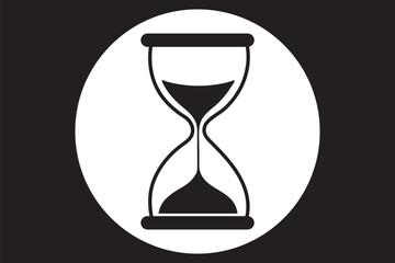 set of sand clock illustrations with varying frames and sand amounts. Hourglass shapes in multiple variations. Vector icon set of hourglasses with falling sand.